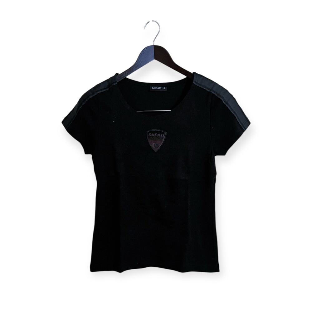 Ducati Black Logo Tee Short Sleeve Y2K Vintage Size Medium
